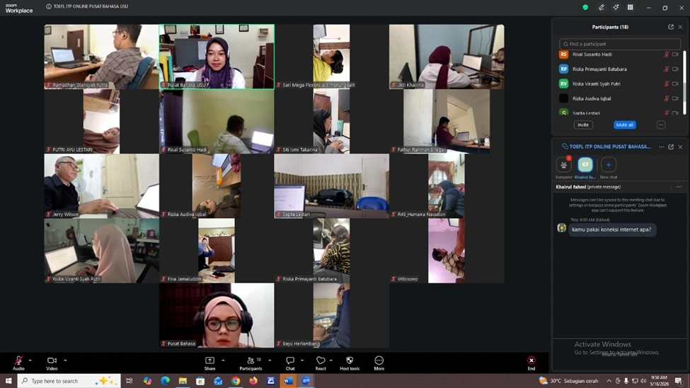 PELAKSANAAN TOEFL ITP ONLINE DAN ONSITE - 18 MEI 2026